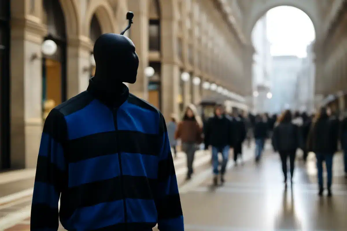 Benjamin Pavard porte les couleurs de l'Inter Milan sur le podium de la Fashion Week